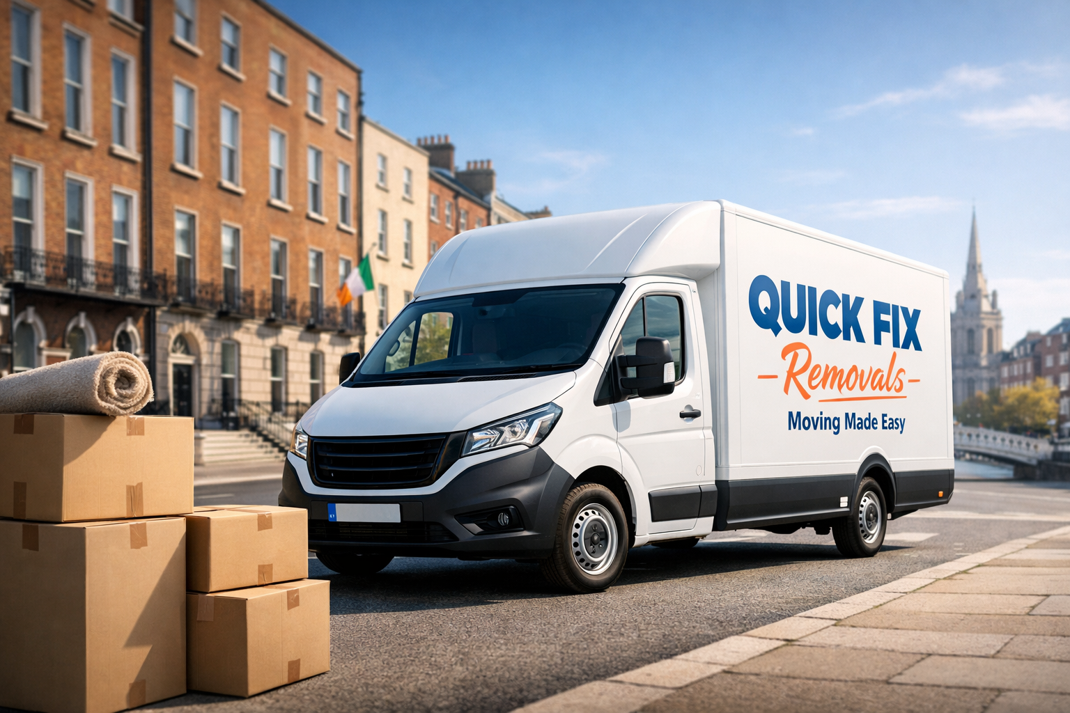Quick Fix Removals van in Dublin